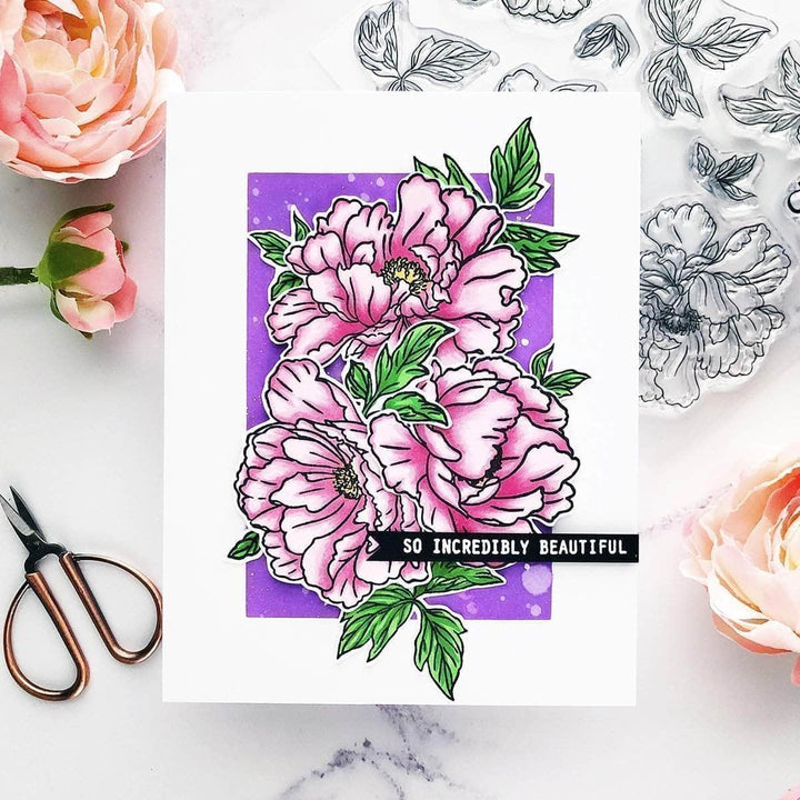 Photocentric Clear Stamps Beautiful Peony Stamp Set
