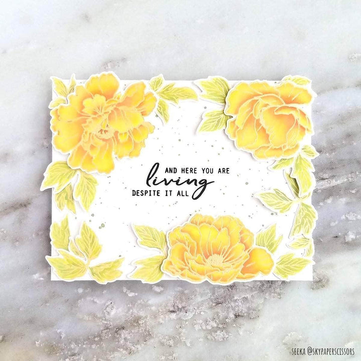 Photocentric Clear Stamps Beautiful Peony Stamp Set