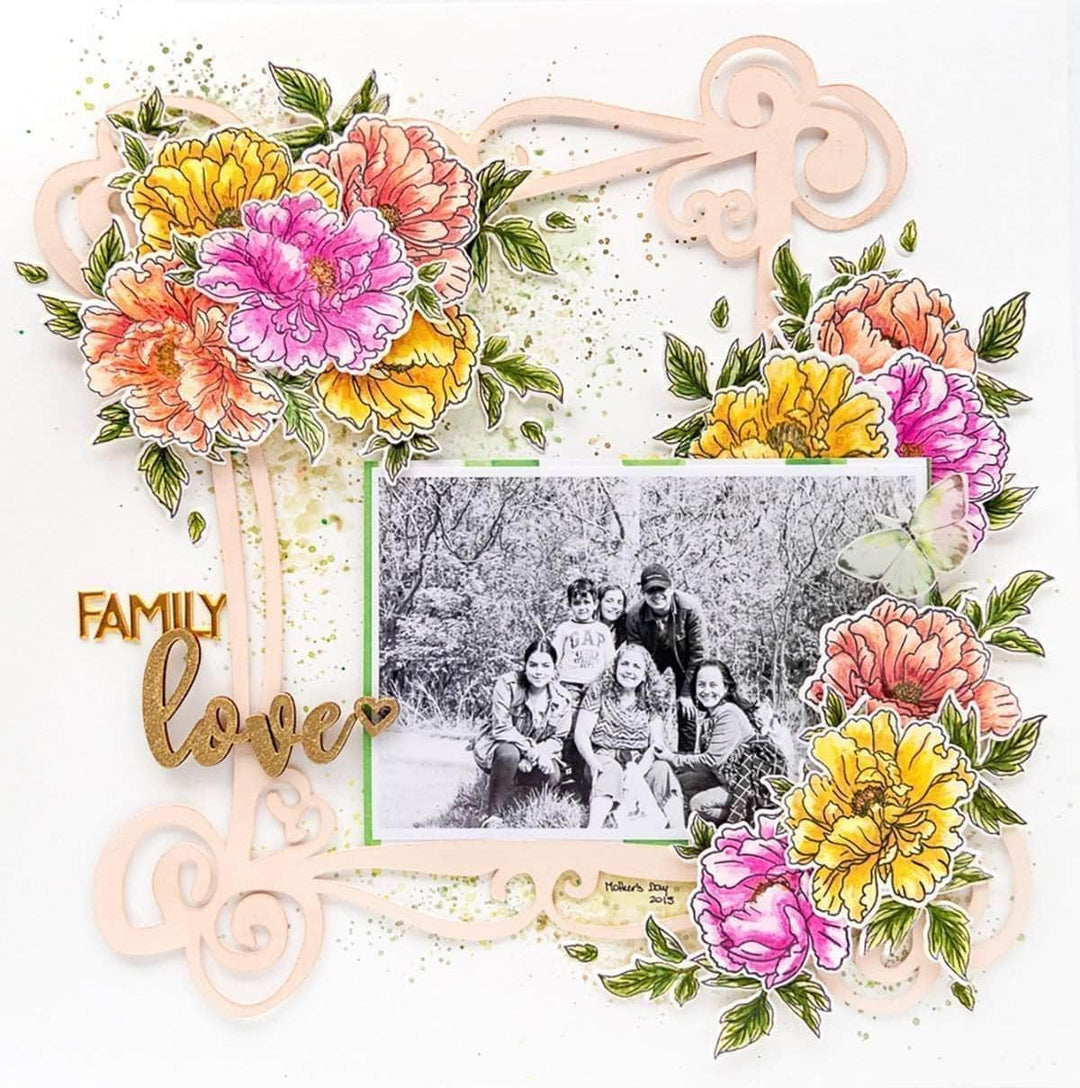 Photocentric Clear Stamps Beautiful Peony Stamp Set