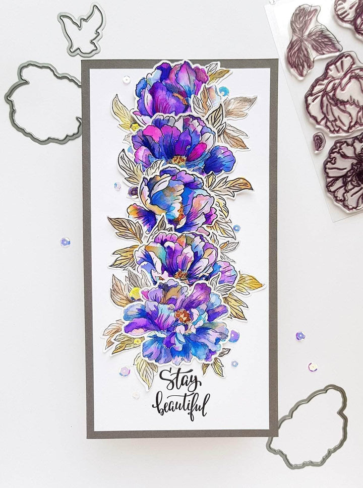 Photocentric Clear Stamps Beautiful Peony Stamp Set