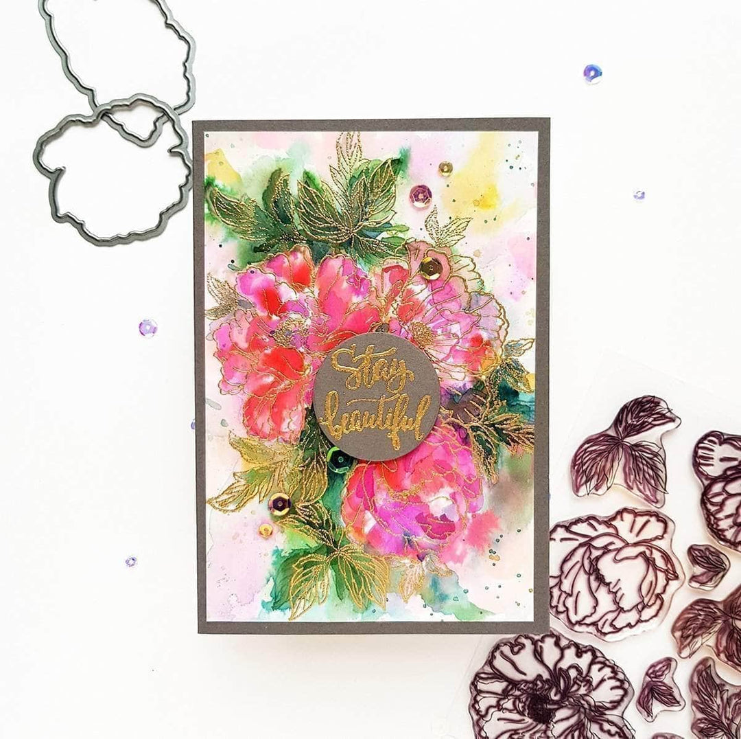 Photocentric Clear Stamps Beautiful Peony Stamp Set