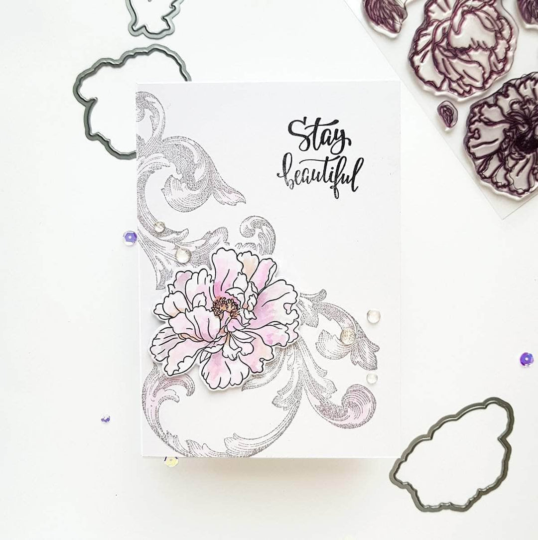 Photocentric Clear Stamps Beautiful Peony Stamp Set