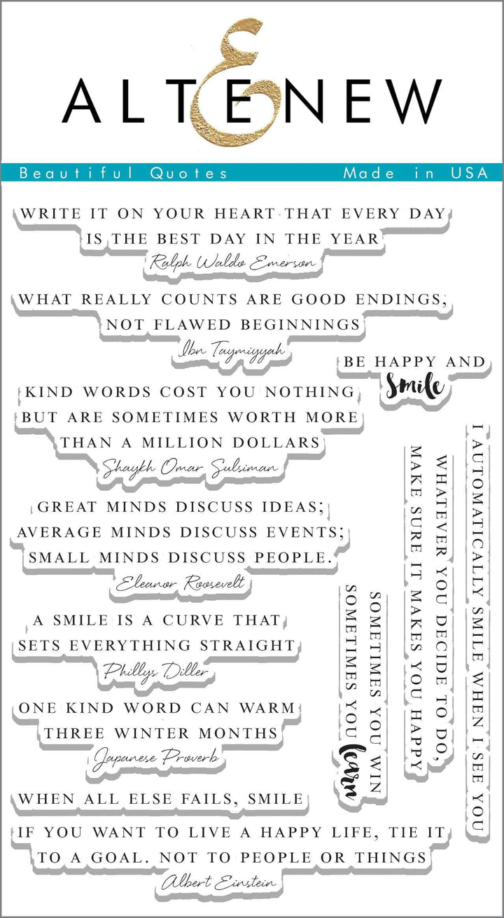 Photocentric Clear Stamps Beautiful Quotes Stamp Set