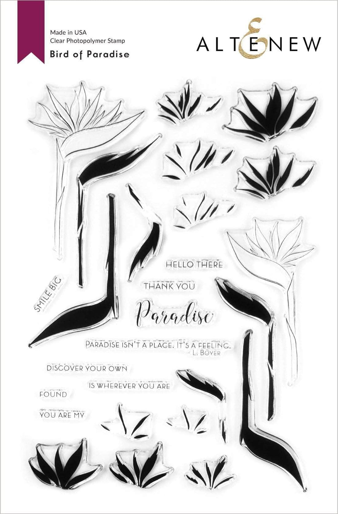 Photocentric Clear Stamps Bird of Paradise Stamp Set