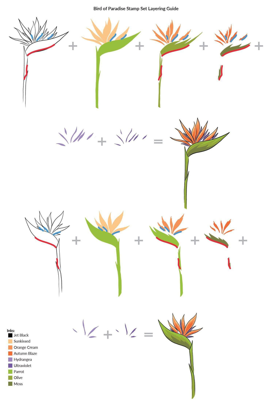 Photocentric Clear Stamps Bird of Paradise Stamp Set