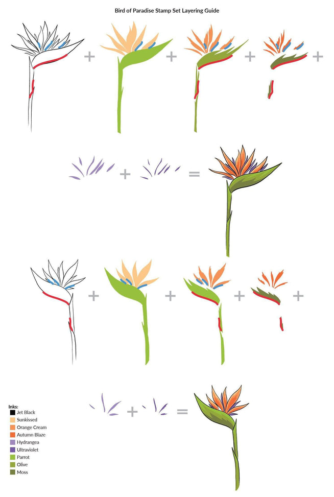 Photocentric Clear Stamps Bird of Paradise Stamp Set