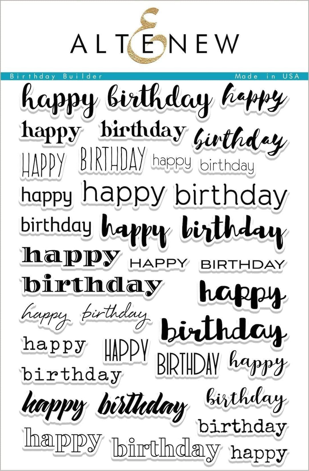 Photocentric Clear Stamps Birthday Builder Stamp Set