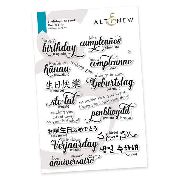 Altenew Birthdays Around the World Stamp Set