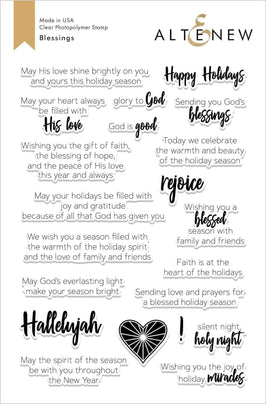 Photocentric Clear Stamps Blessings Stamp Set