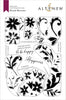 Altenew Blissful Blossoms clear stamp set featuring floral and leaf designs for card making and crafting projects.