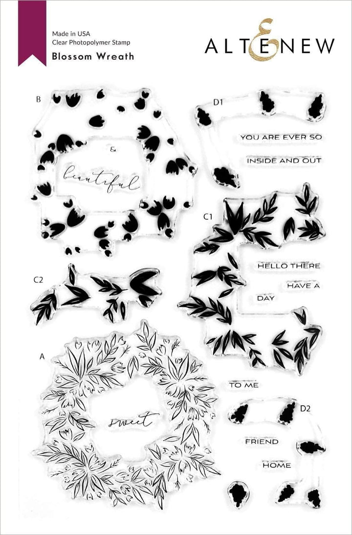 PMA Industries, Inc. Clear Stamps Blossom Wreath Stamp Set