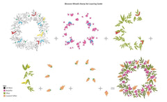 PMA Industries, Inc. Clear Stamps Blossom Wreath Stamp Set