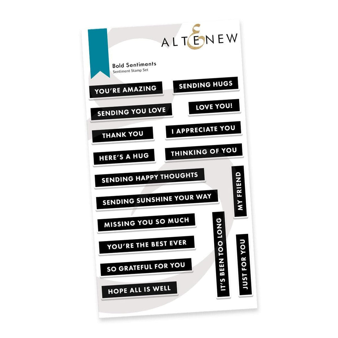 Photocentric Clear Stamps Bold Sentiments Stamp Set