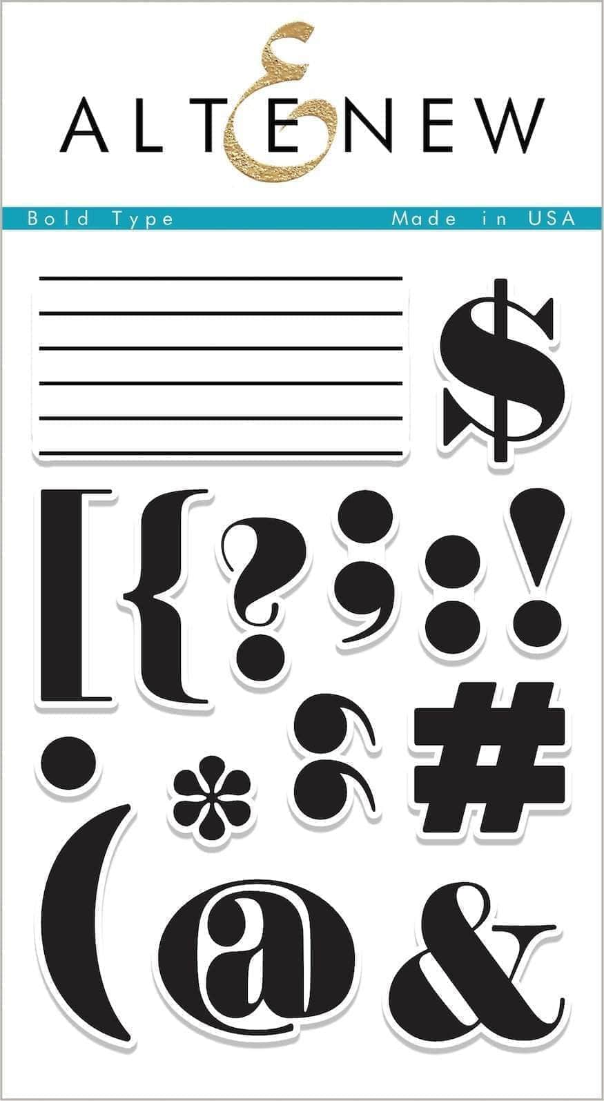 Photocentric Clear Stamps Bold Type Stamp Set