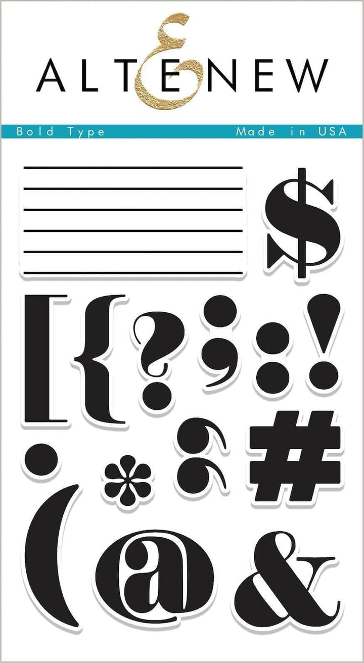 Photocentric Clear Stamps Bold Type Stamp Set