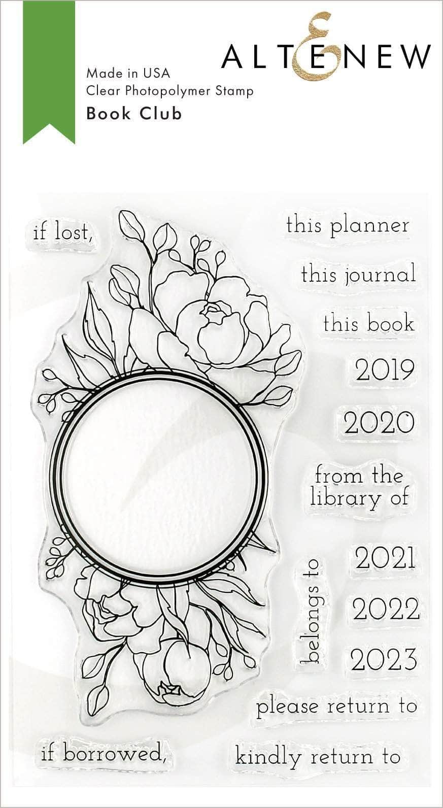 Photocentric Clear Stamps Book Club Stamp Set
