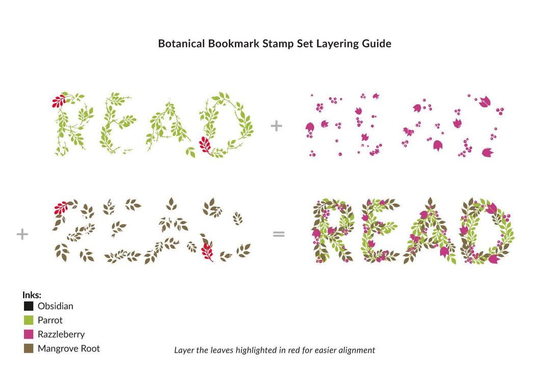 Photocentric Clear Stamps Botanical Bookmark Stamp Set