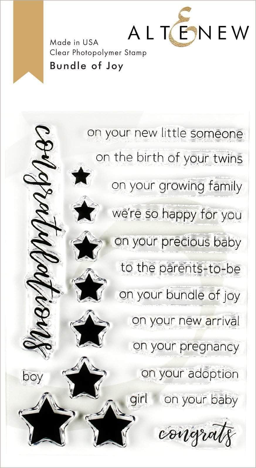Photocentric Clear Stamps Bundle of Joy Stamp Set