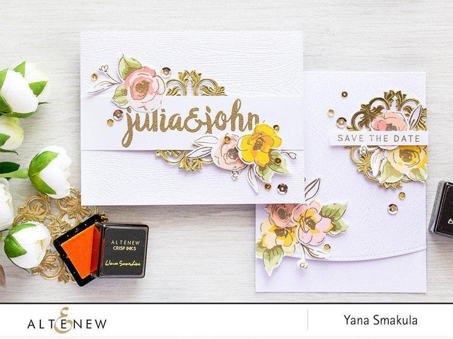 Altenew Stamp & Die Bundle Calligraphy Alpha Stamp & Die Bundle
