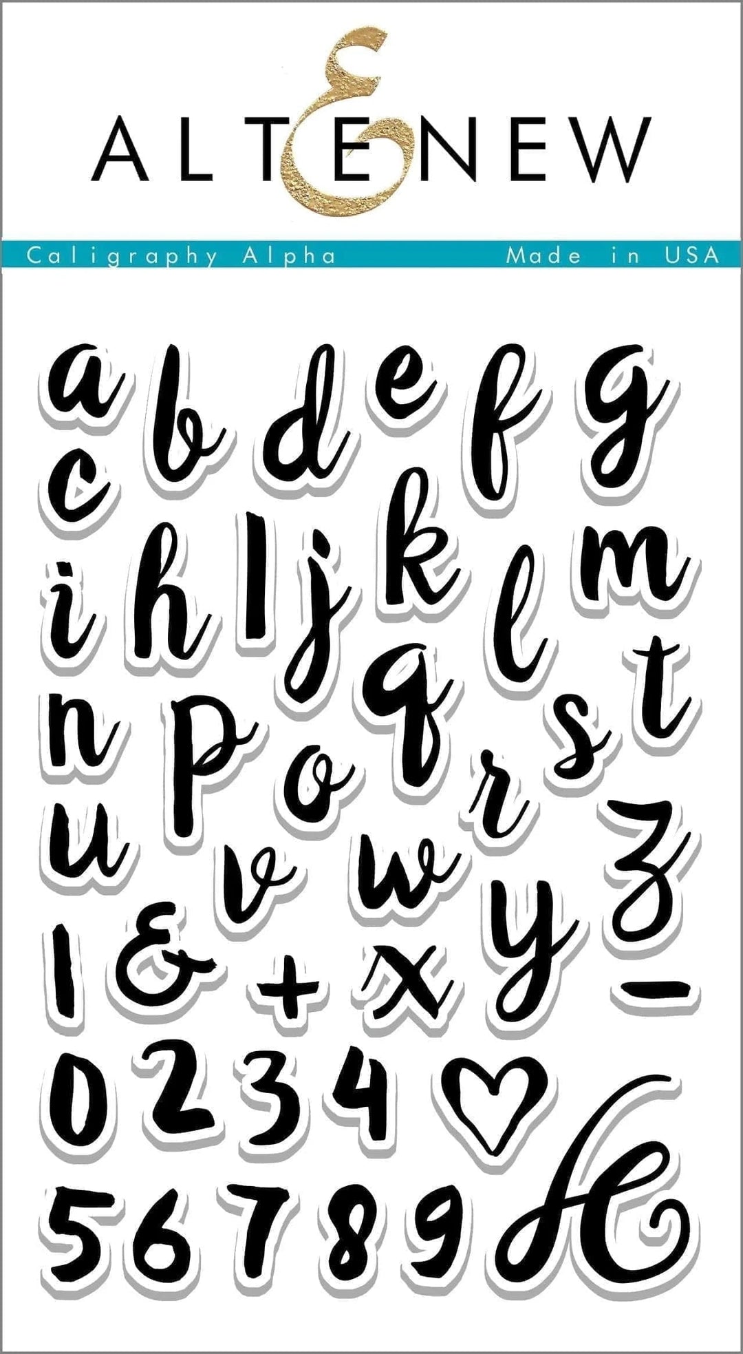 PMA Industries, Inc. Clear Stamps Calligraphy Alpha Stamp Set