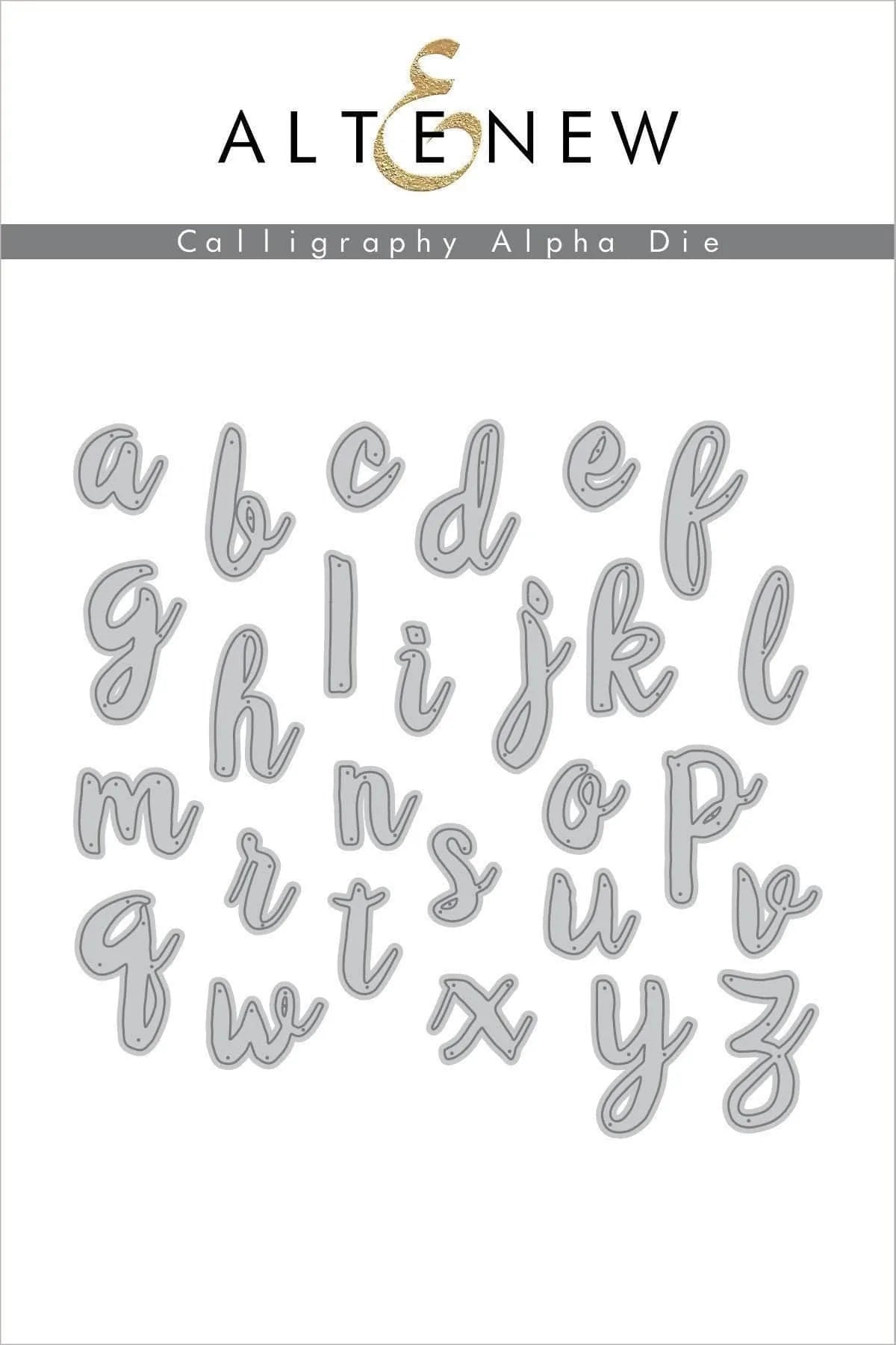 PMA Industries, Inc. Clear Stamps Calligraphy Alpha Stamp Set