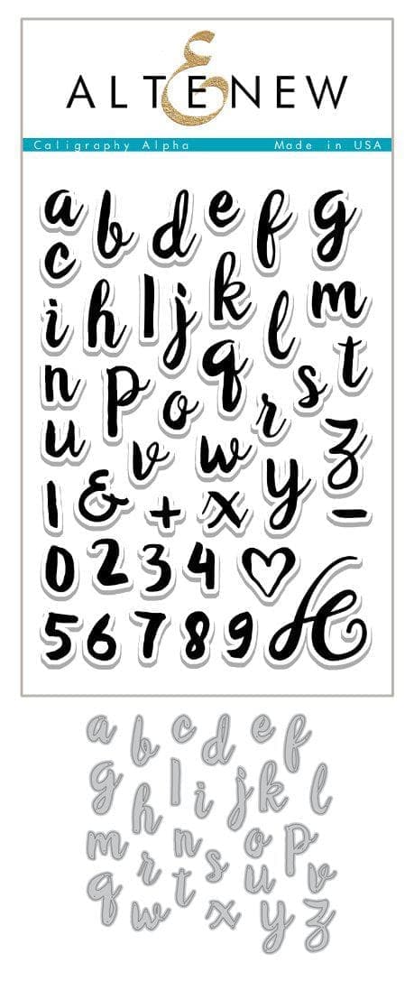 PMA Industries, Inc. Clear Stamps Calligraphy Alpha Stamp Set