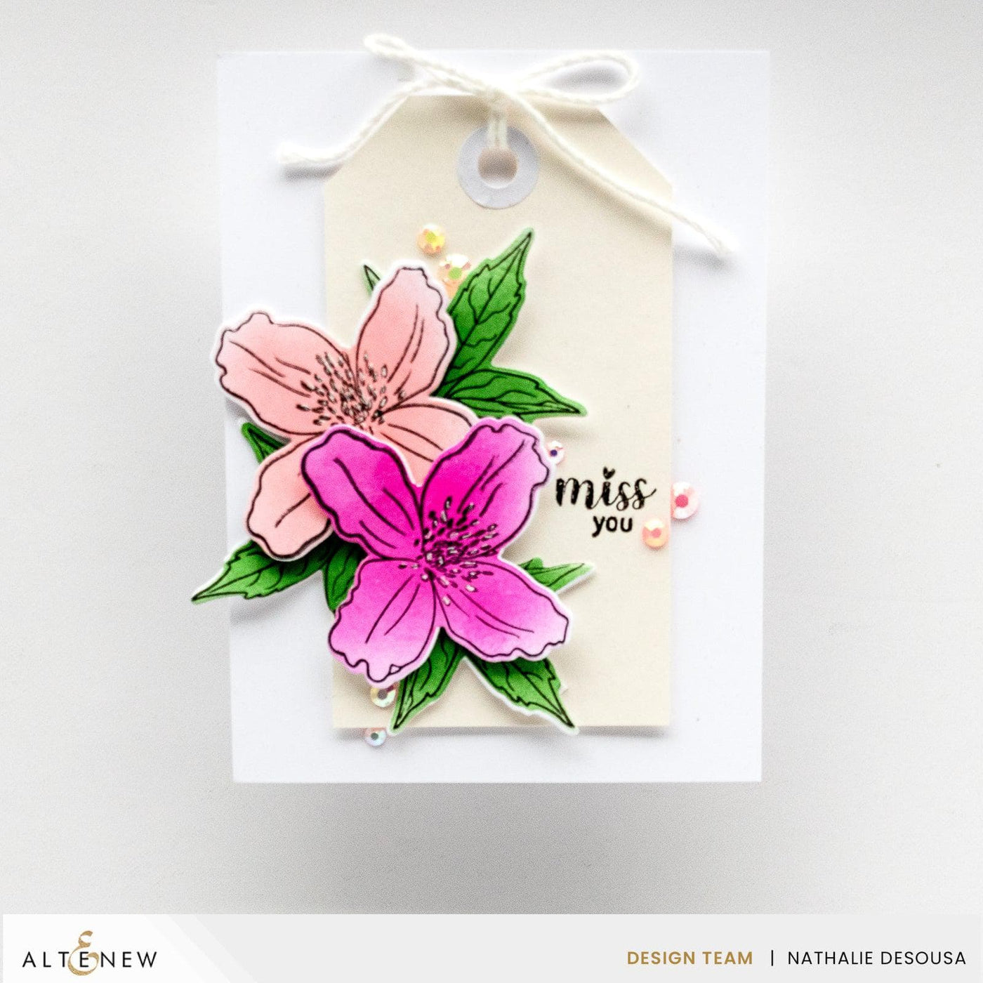 Altenew- Clematis Montana Mini Stamp Set – Just a Note by Justin