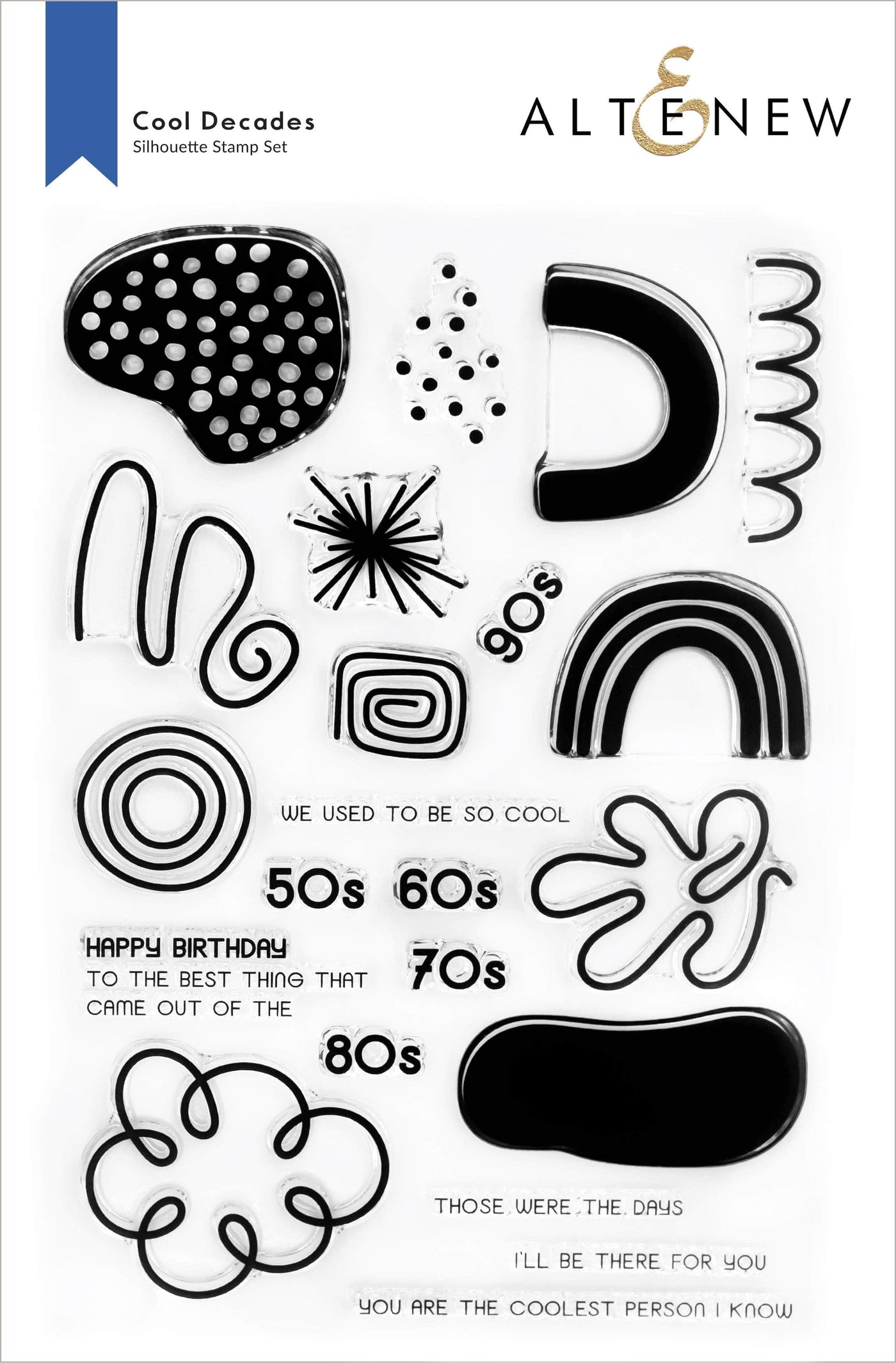 Photocentric Clear Stamps Cool Decades Stamp Set