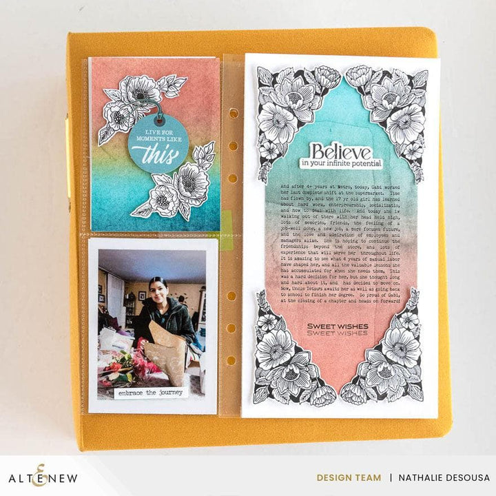 Altenew Cornered Blooms Stamp Set