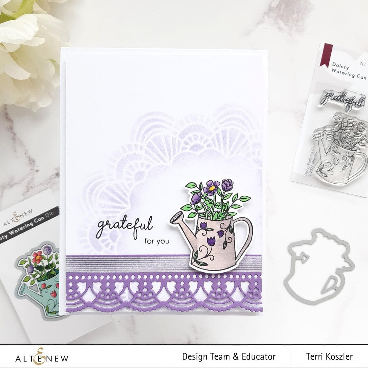 Photocentric Clear Stamps Dainty Watering Can Stamp Set