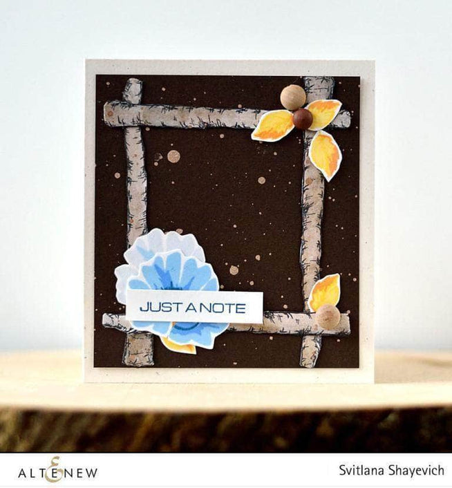 Altenew Daisy Stamp Set with clear floral stamps featuring detailed daisy designs on transparent sheets