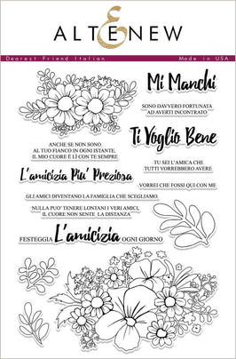 Photocentric Clear Stamps Dearest Friend Italian Stamp Set