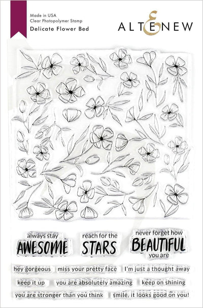 Photocentric Clear Stamps Delicate Flower Bed Stamp Set