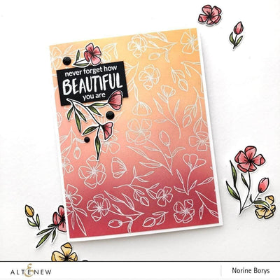 Photocentric Clear Stamps Delicate Flower Bed Stamp Set