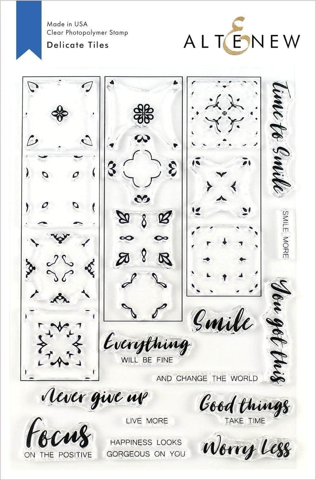 Photocentric Clear Stamps Delicate Tiles Stamp Set