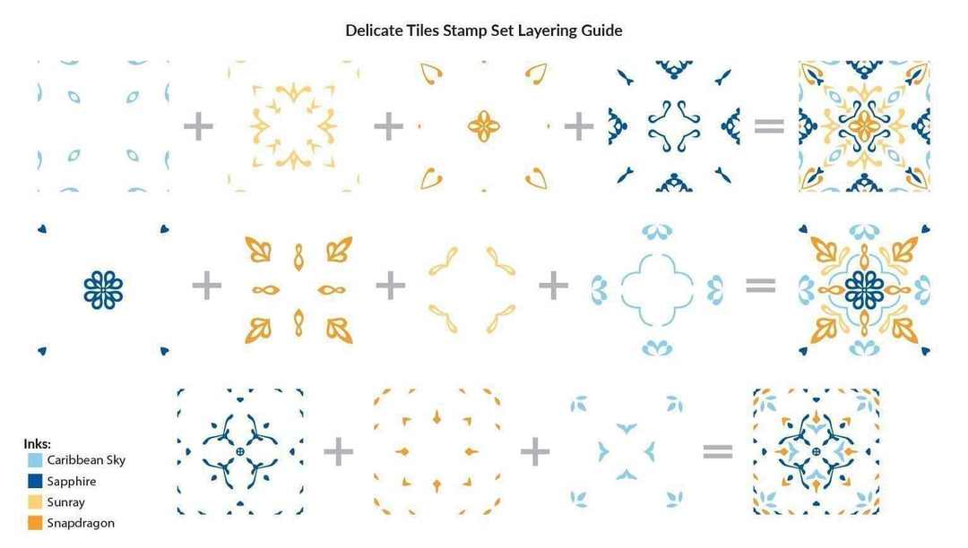 Photocentric Clear Stamps Delicate Tiles Stamp Set