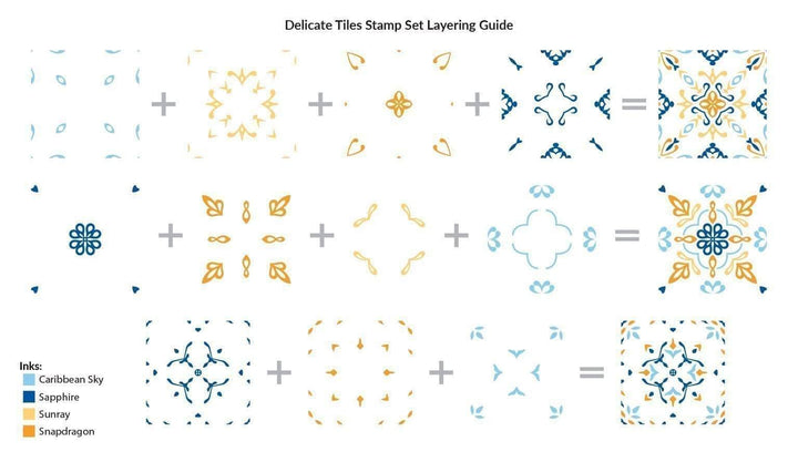 Photocentric Clear Stamps Delicate Tiles Stamp Set