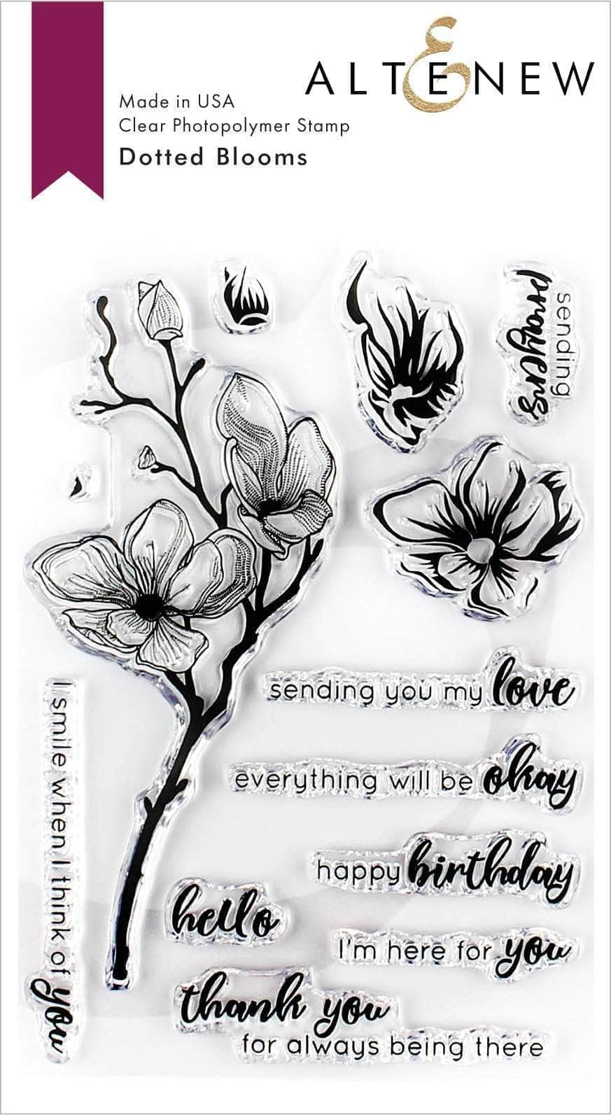 Photocentric Clear Stamps Dotted Blooms Stamp Set