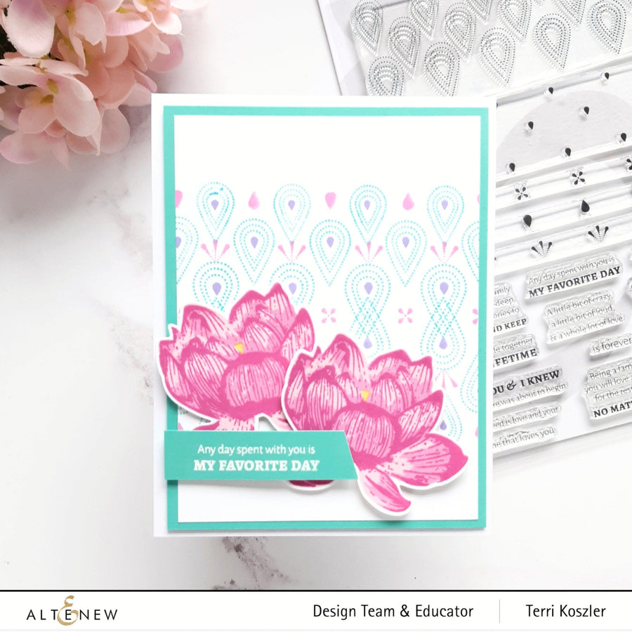 Altenew Dotted Teardrops Stamp Set for Cardmaking