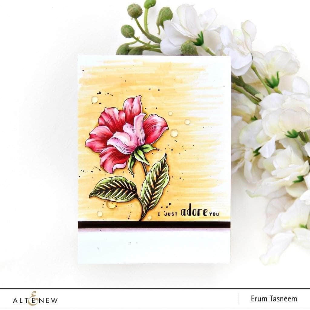 Photocentric Clear Stamps Engraved Flowers Stamp Set