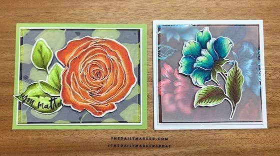 Photocentric Clear Stamps Engraved Flowers Stamp Set