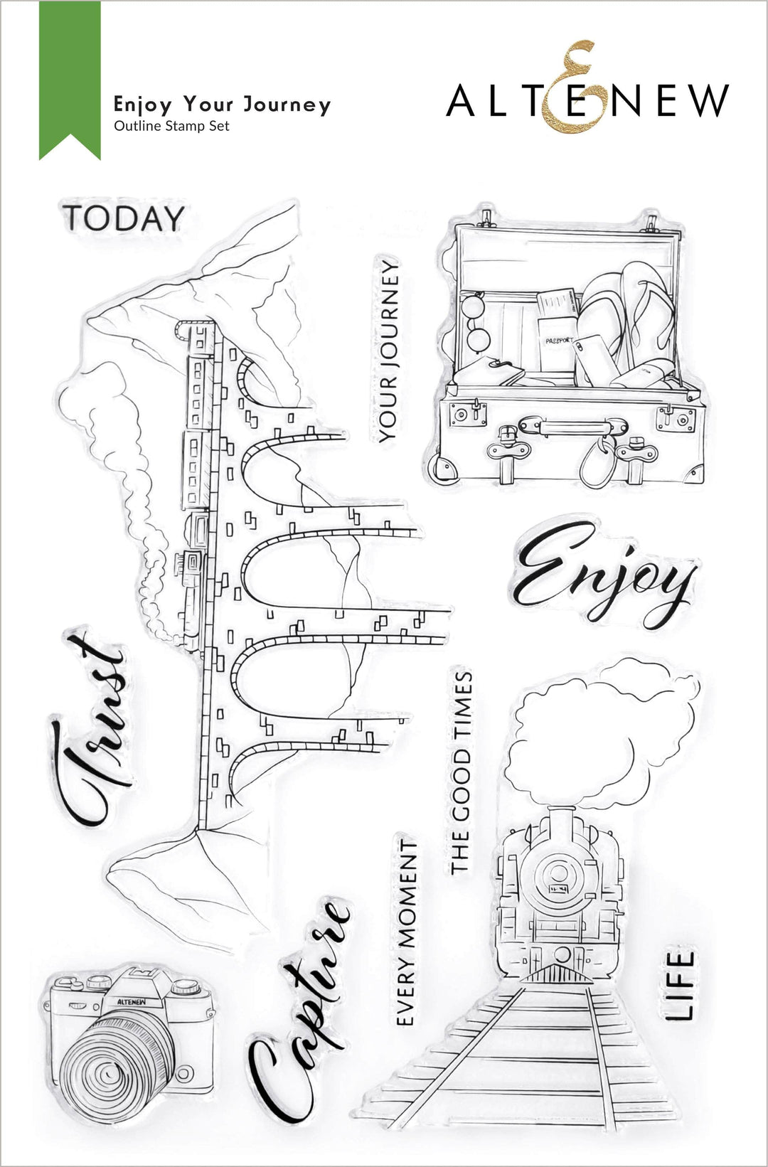 Photocentric Clear Stamps Enjoy Your Journey Stamp Set