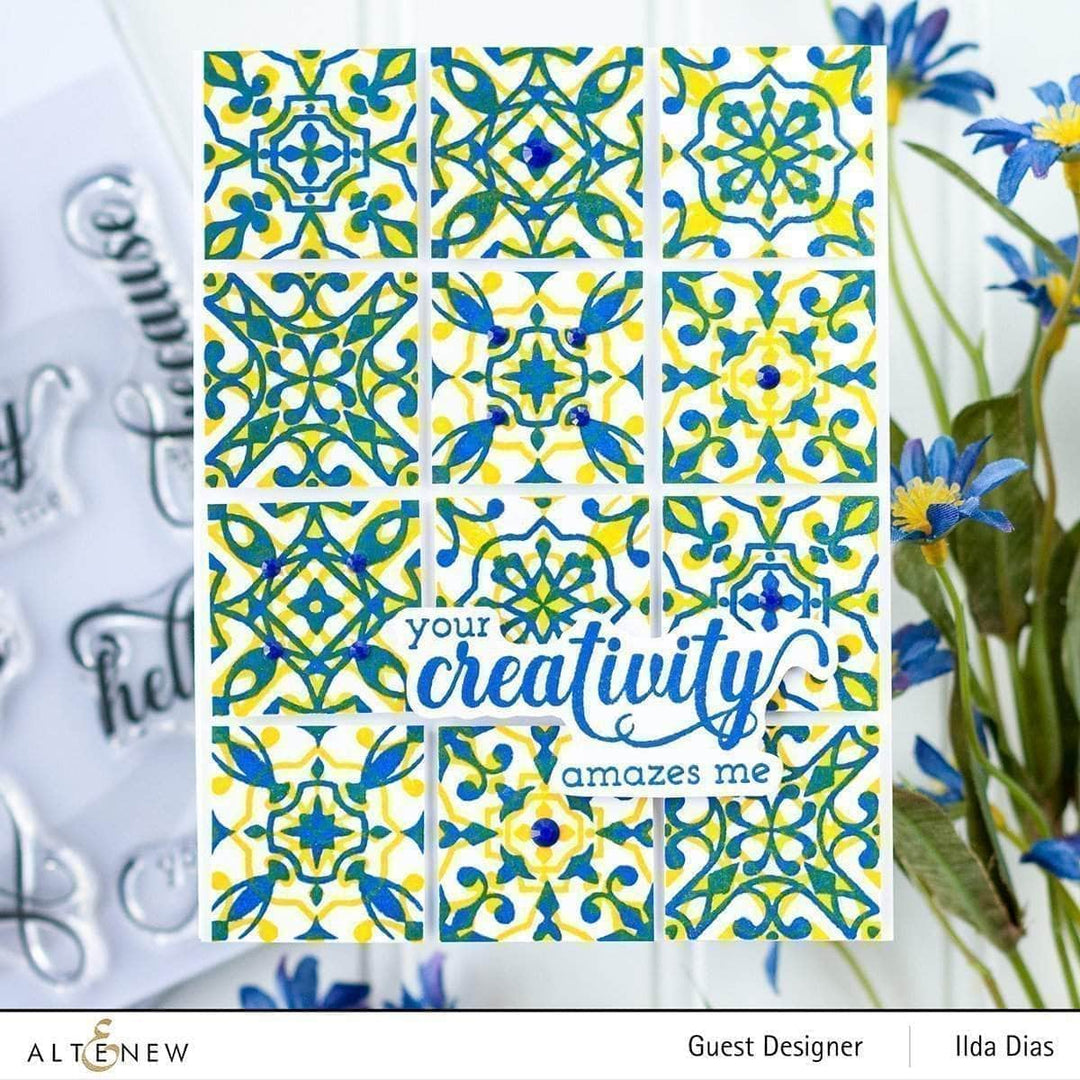 Photocentric Clear Stamps Fancy Greetings Stamp Set