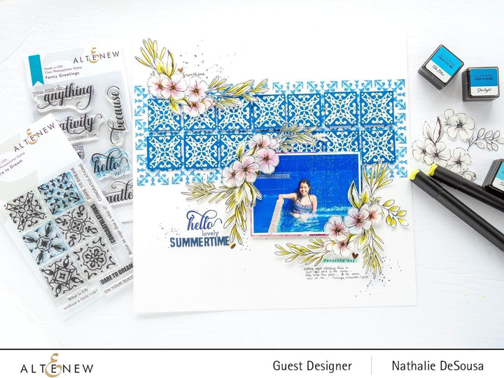 Photocentric Clear Stamps Fancy Greetings Stamp Set