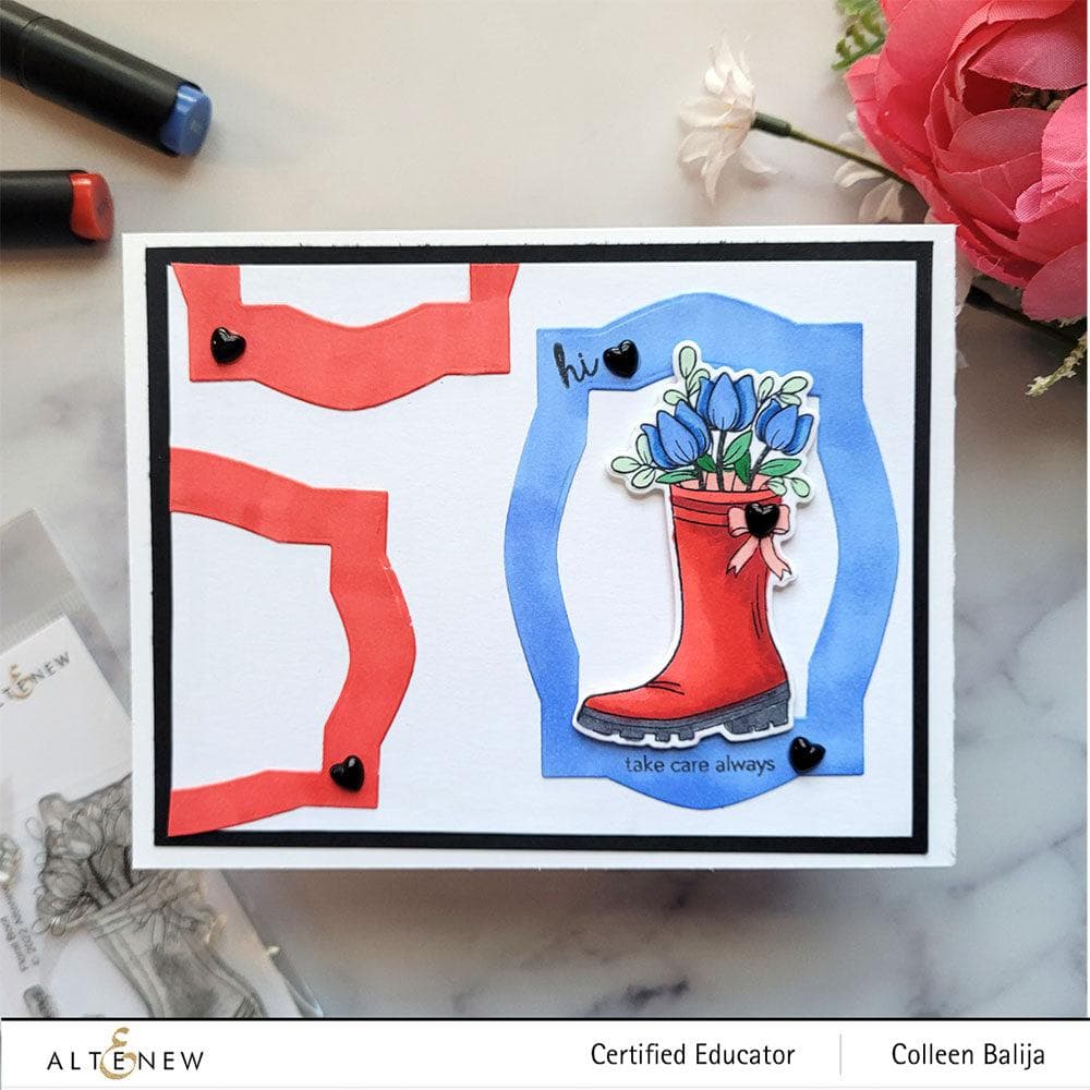 Photocentric Clear Stamps Floral Boot Stamp Set