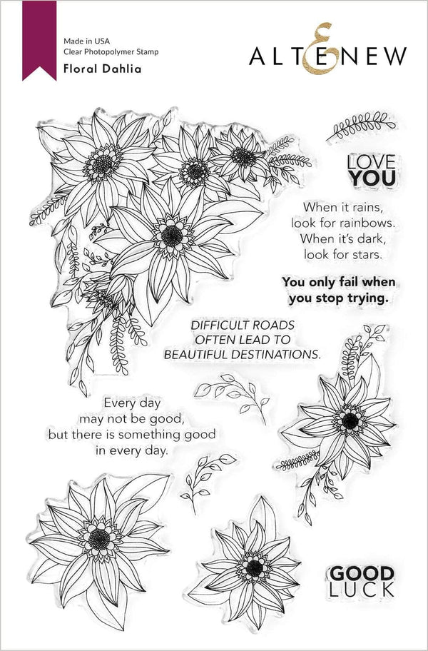 Photocentric Clear Stamps Floral Dahlia Stamp Set