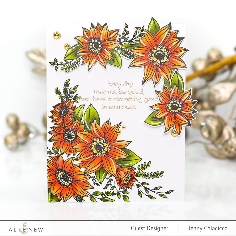 Photocentric Clear Stamps Floral Dahlia Stamp Set