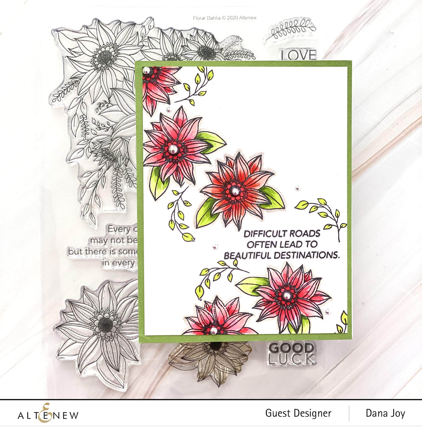 Photocentric Clear Stamps Floral Dahlia Stamp Set