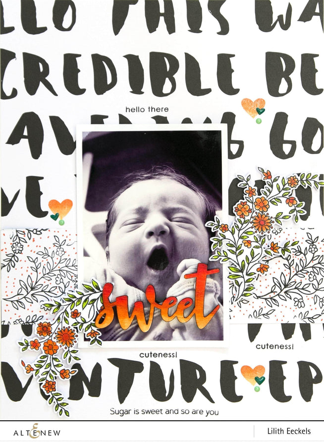 Photocentric Clear Stamps Flower Vine Stamp Set