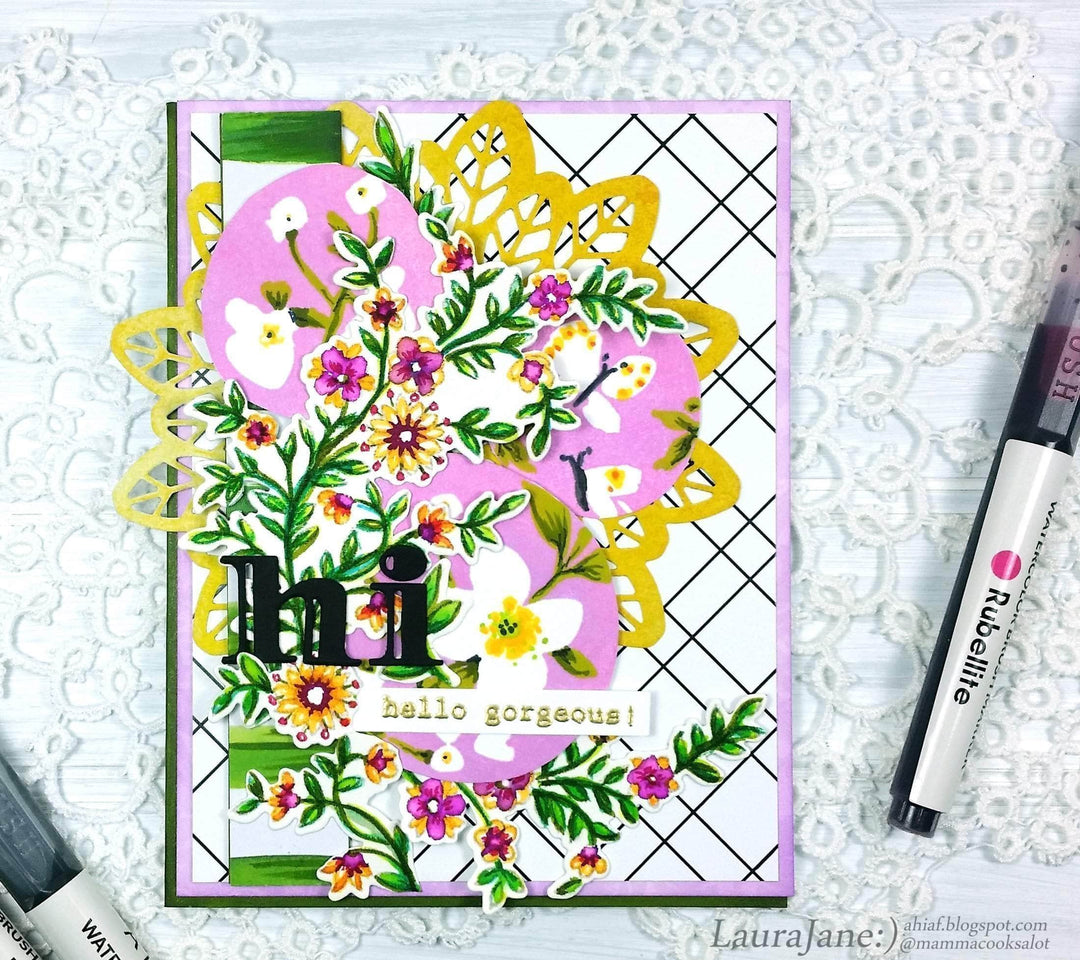 Photocentric Clear Stamps Flower Vine Stamp Set
